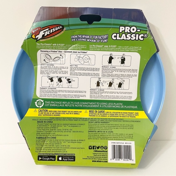 Wham-O Pro Classic Frisbee - Blue - Picture 8 of 13